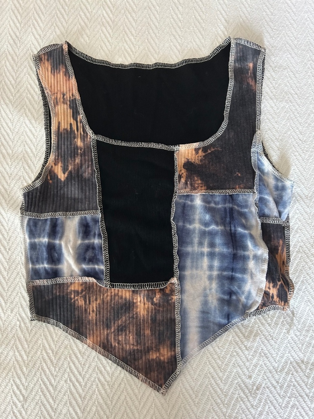 Shein Patchwork Bandana Tank Top